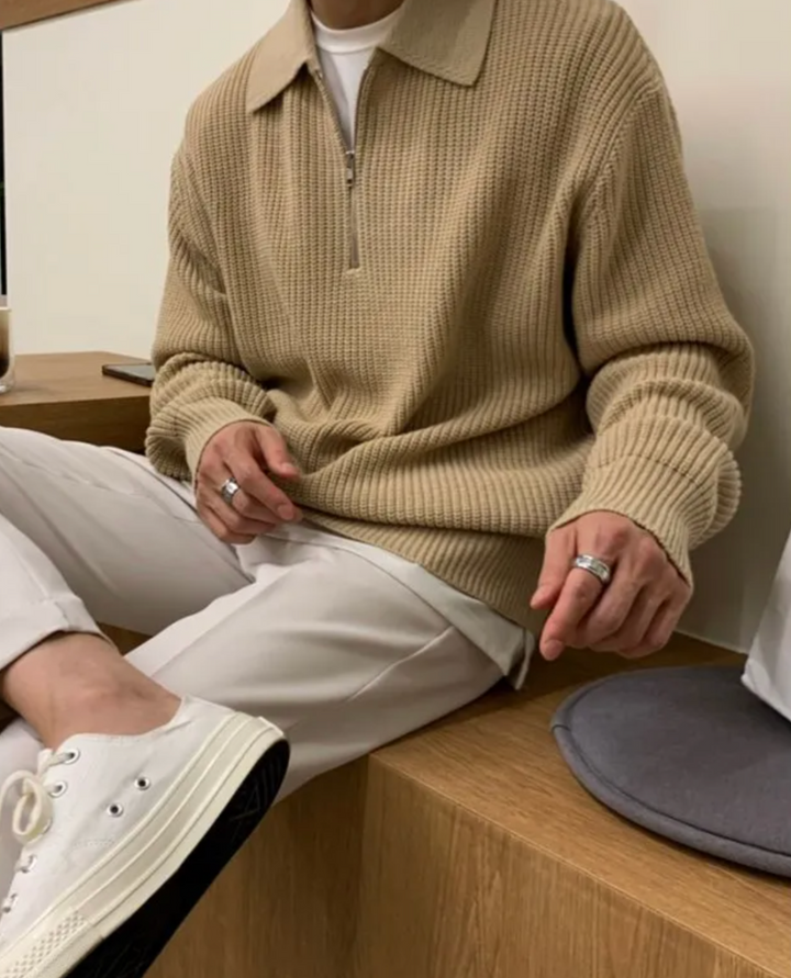 The Velino Polo Quarter Zip