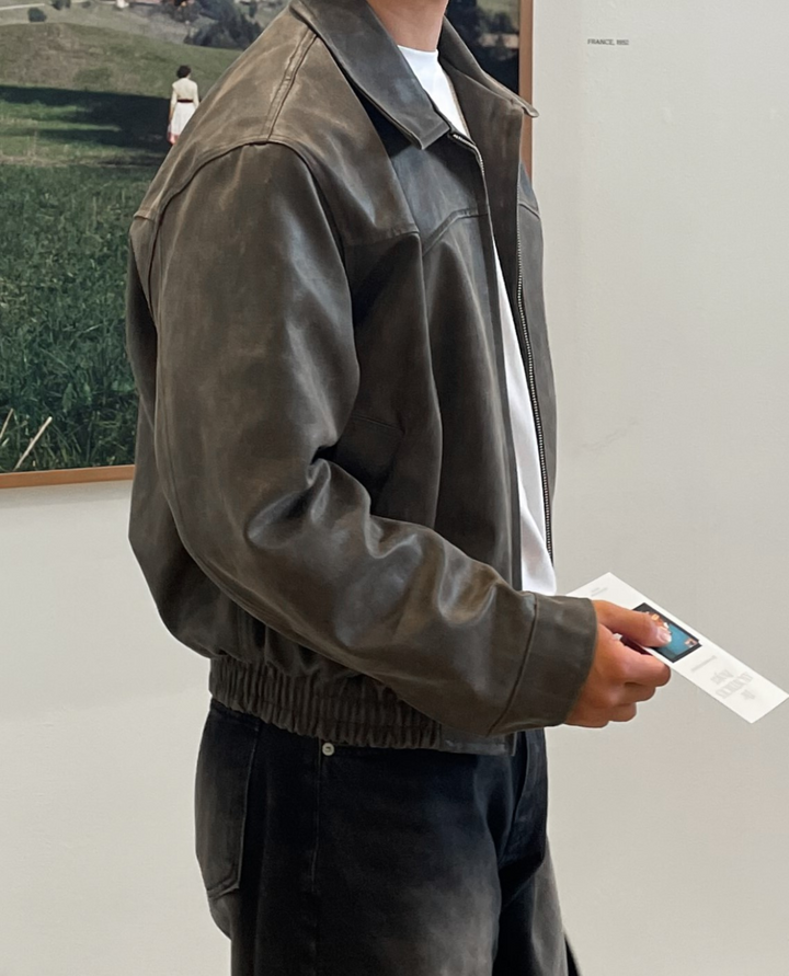 Havre Cropped Leather Jacket