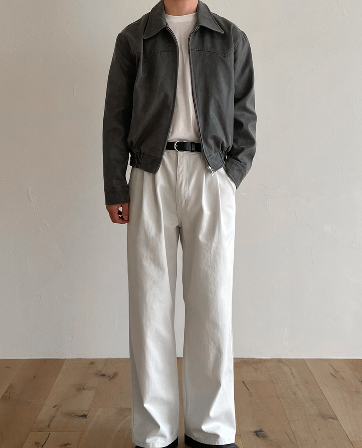 Havre Cropped Leather Jacket