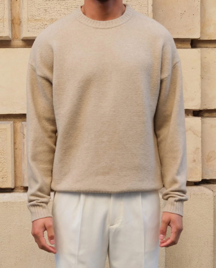 Annecy Knit Wool Sweater Beige