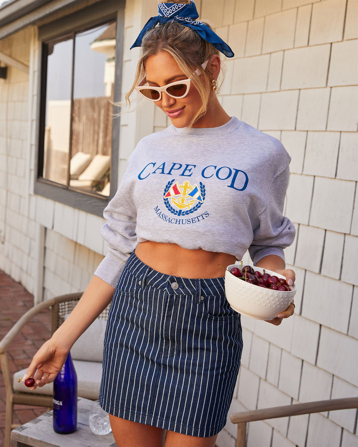 Cheyenne Striped Denim Mini Skirt Denim