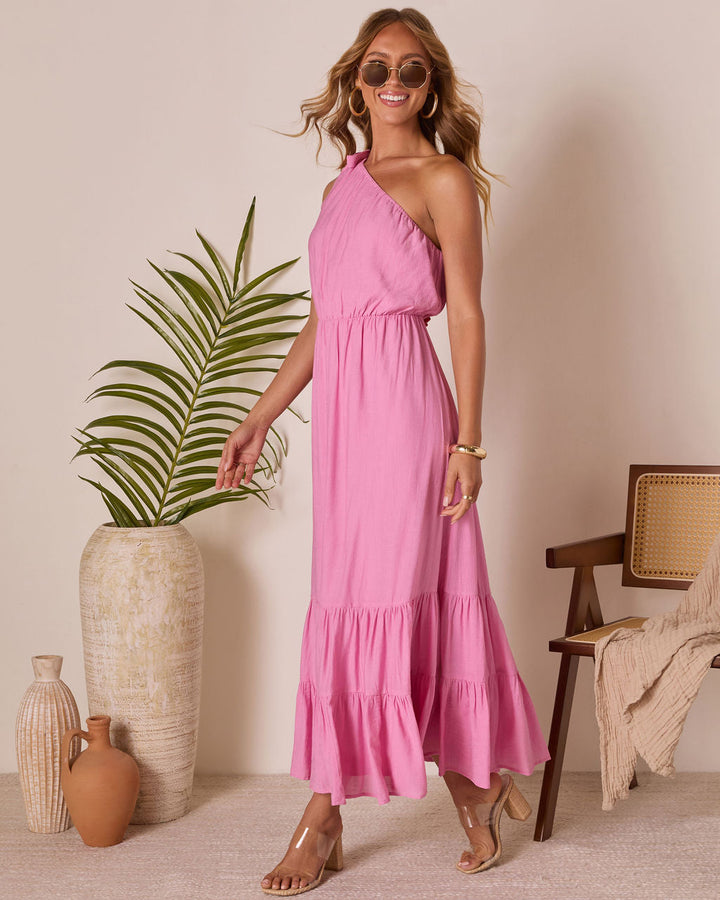 Serene Summer One Shoulder Maxi Dress