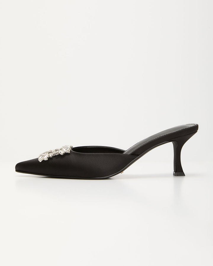 Lets Dance Rhinestone Buckle Mule