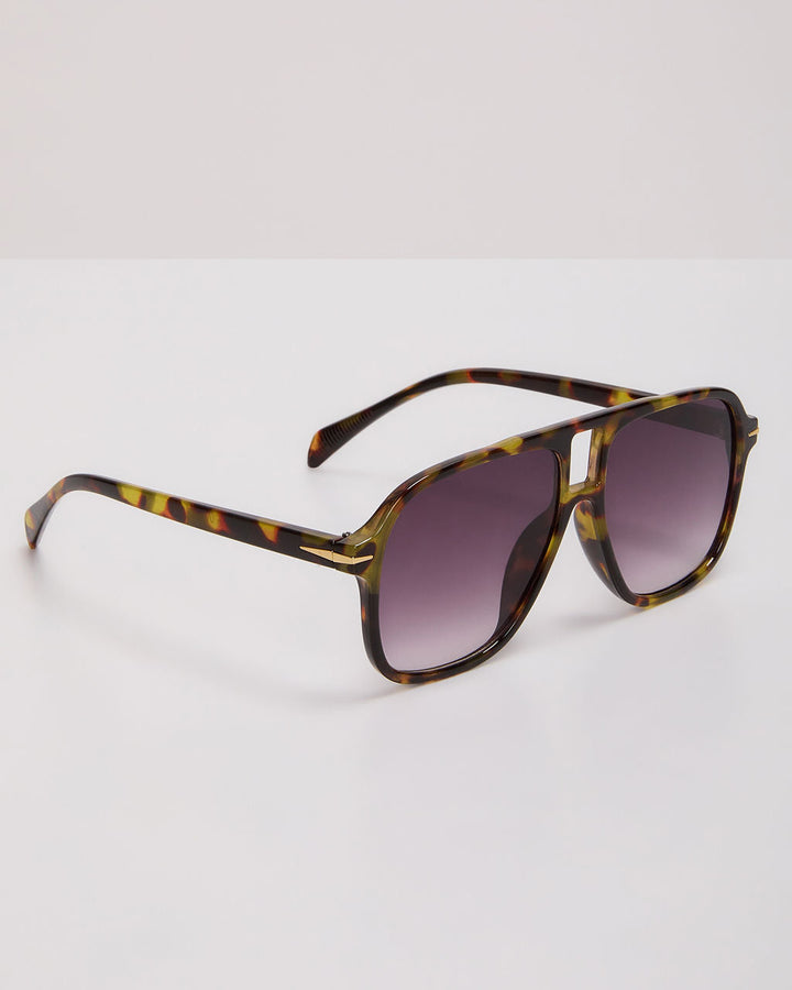 Capriana Large Tortoise Aviator Sunglasses