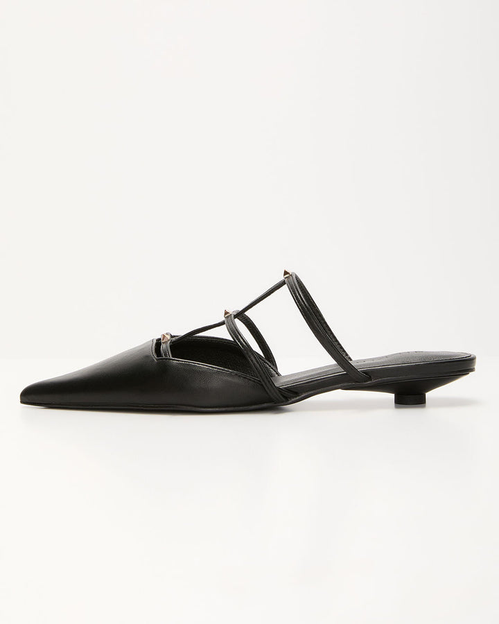 Corie Caged Leather Stud Flats