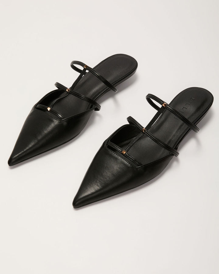 Corie Caged Leather Stud Flats
