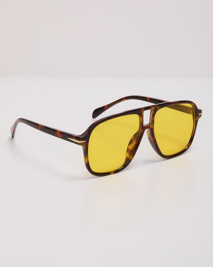 Capriana Large Tortoise Aviator Sunglasses