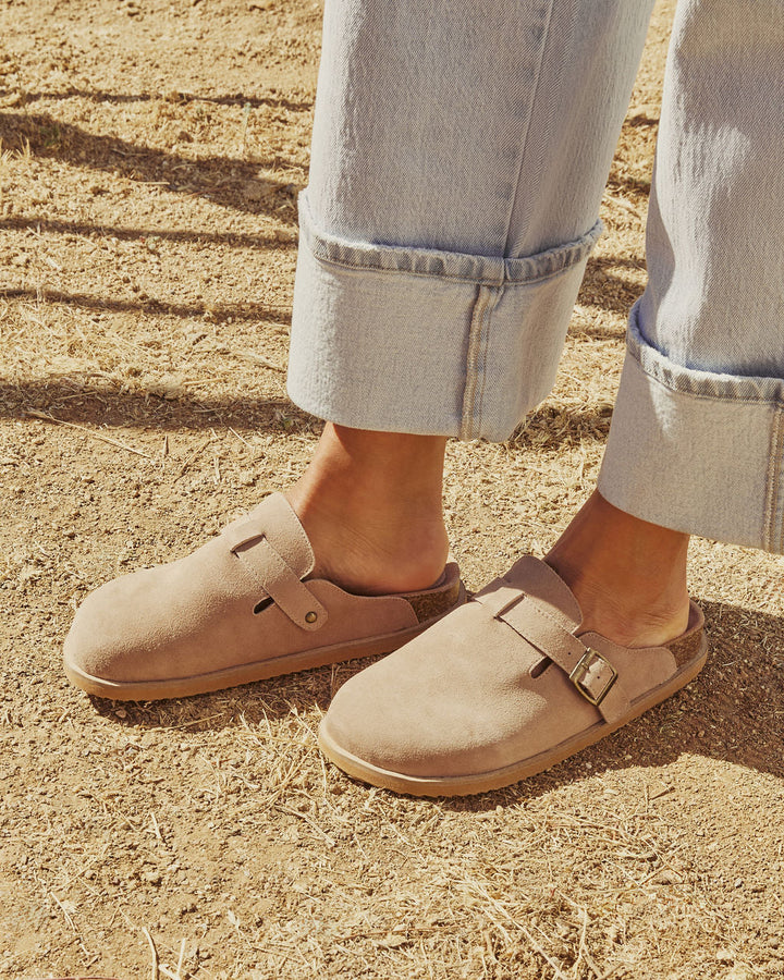 Estina Faux Suede Clogs