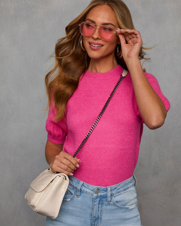 Joleen Sweater Top Bubble Gum Pink
