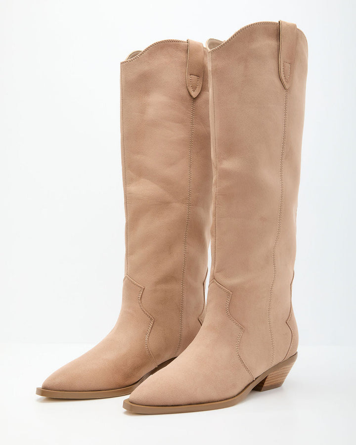 Eylana Suede Western Knee High Boot