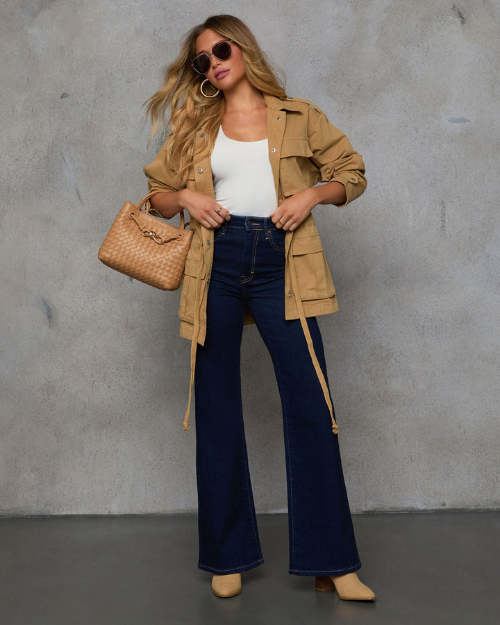 Stay Ready Cinched Waist Utility Jacket