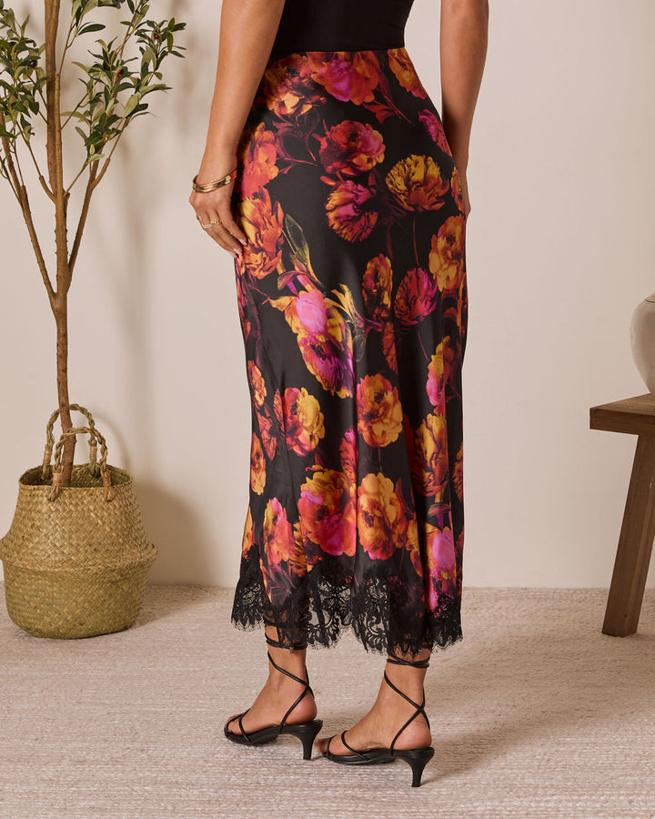 Romia Lace Trim Maxi Skirt