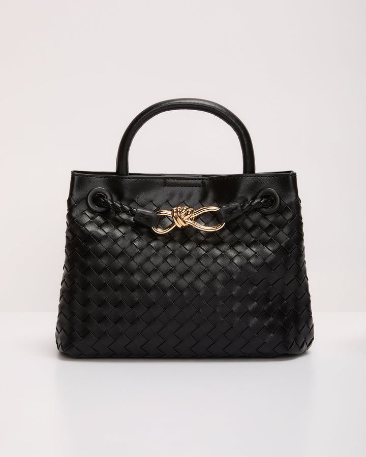 Vita Woven Bow Detail Crossbody Bag