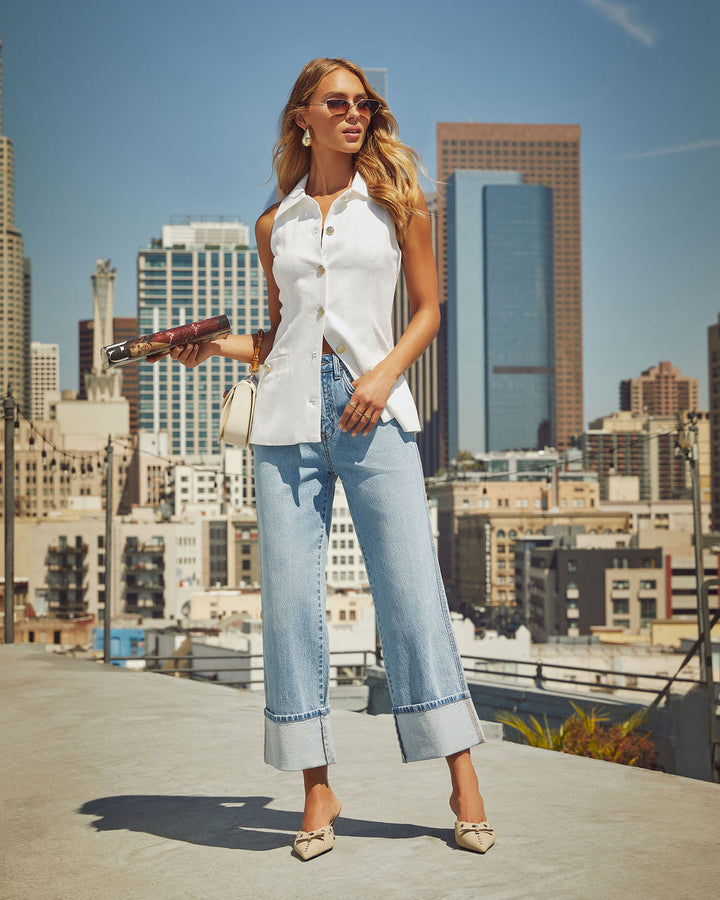 Harden Stretch Super High Rise Straight Jeans