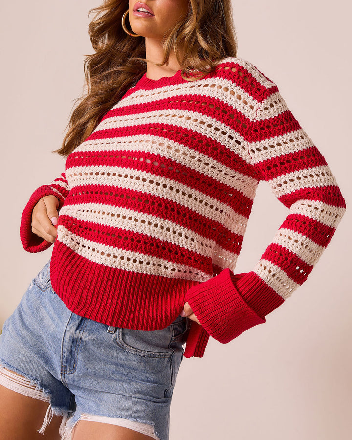 Laurenna Contrast Stripe Sweater
