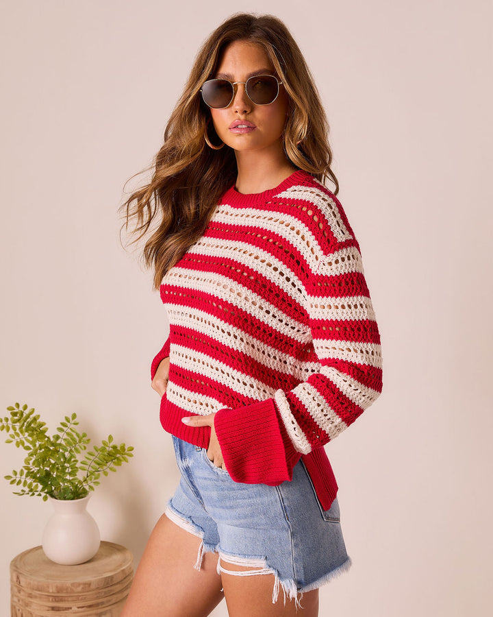 Laurenna Contrast Stripe Sweater