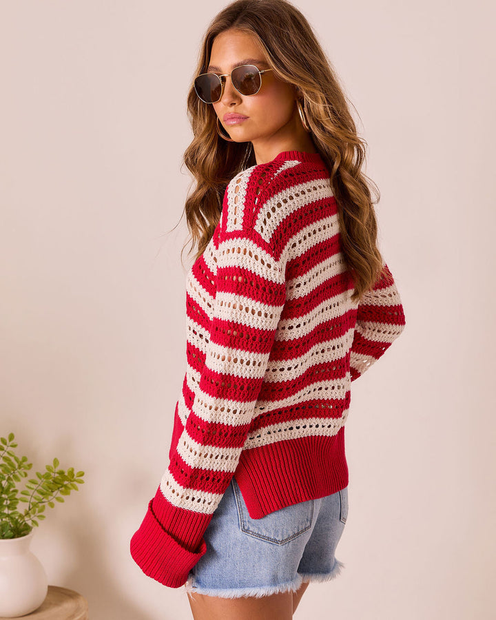 Laurenna Contrast Stripe Sweater