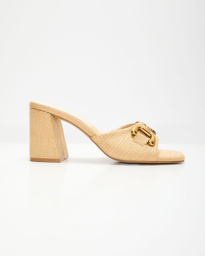 Yarah Raffia Horsebit Mule
