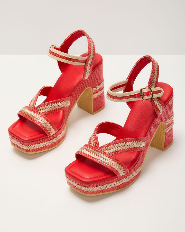 Josefine Embroidery Platform Heels