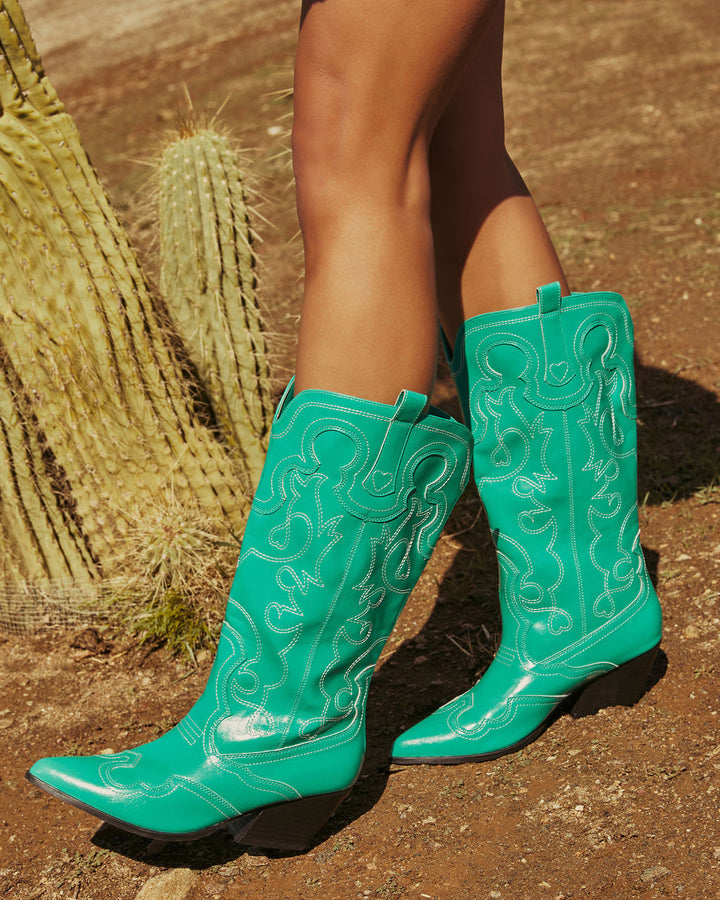Festival Funk Stitched Western Boots
