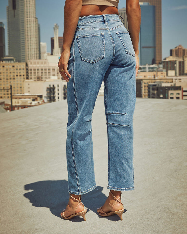 Free Cove Super Stretch High Rise Barrel Jeans