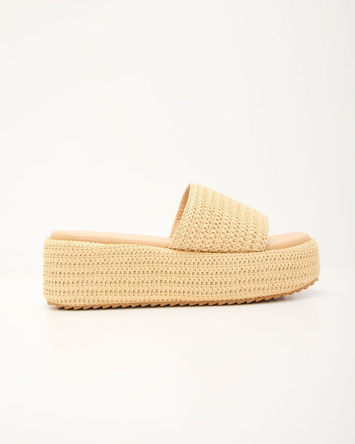 Klein Raffia Platform Sandals