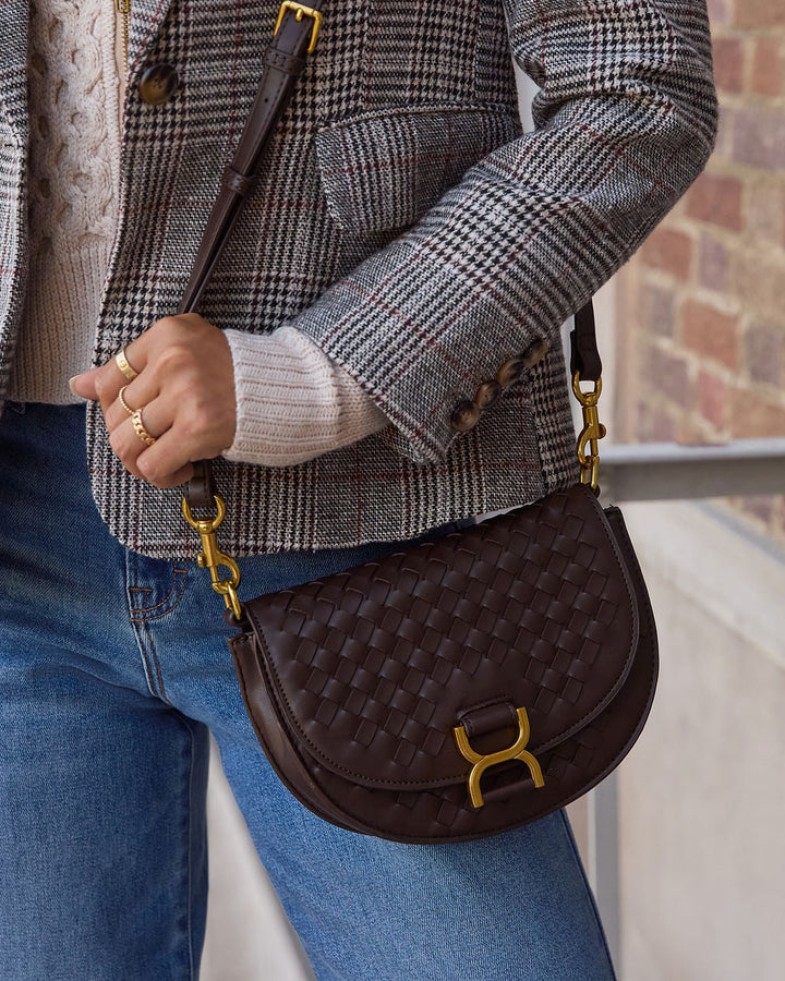 Annalyn Woven Crossbody Bag Brown O S