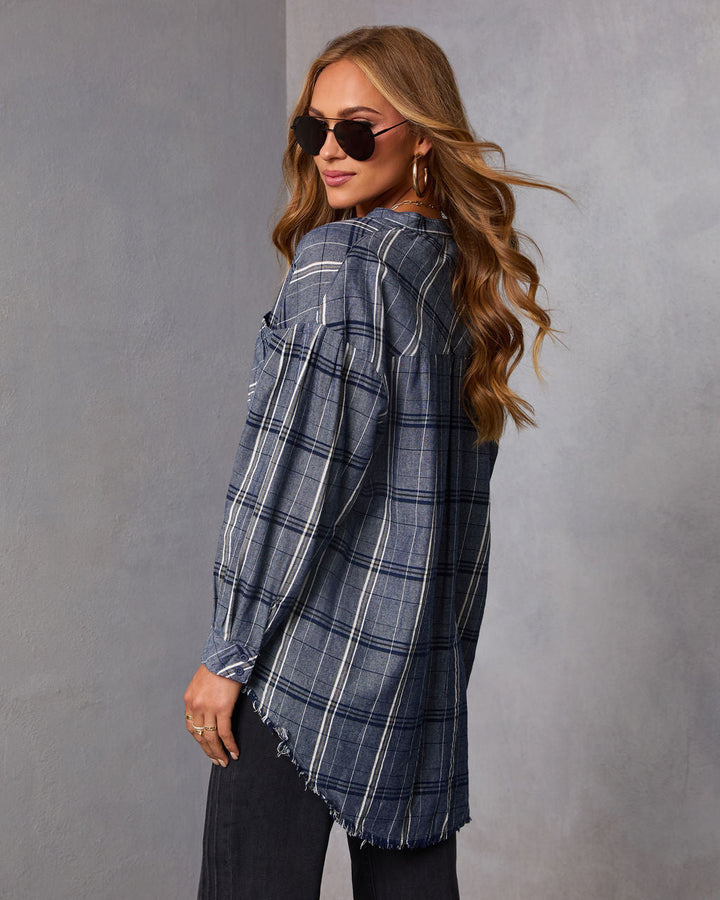 Off Grid Plaid Tunic Top