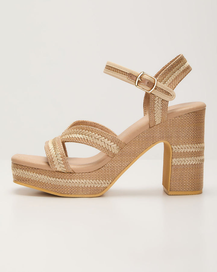 Josefine Embroidery Platform Heels