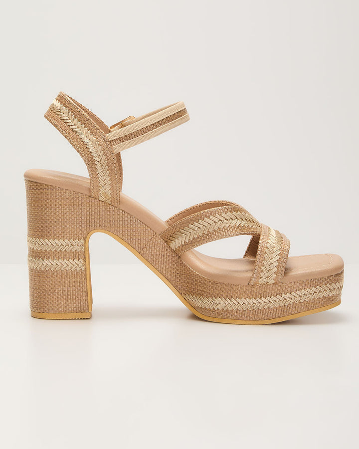 Josefine Embroidery Platform Heels