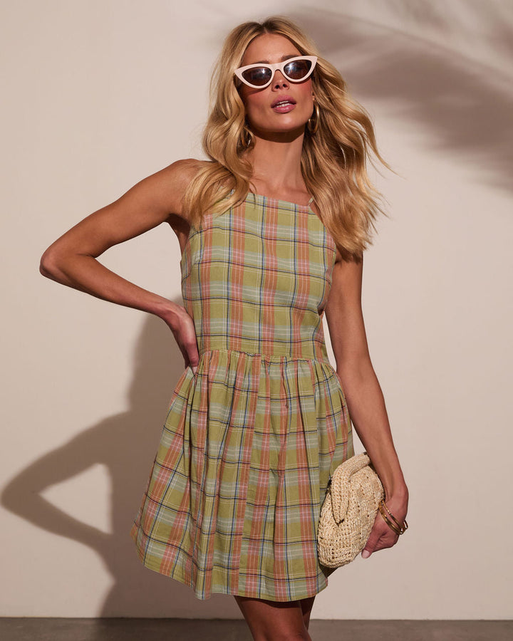 Marbella Plaid Mini Dress