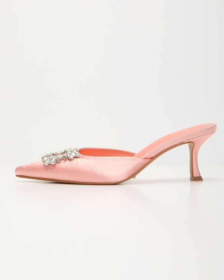 Lets Dance Rhinestone Buckle Mule