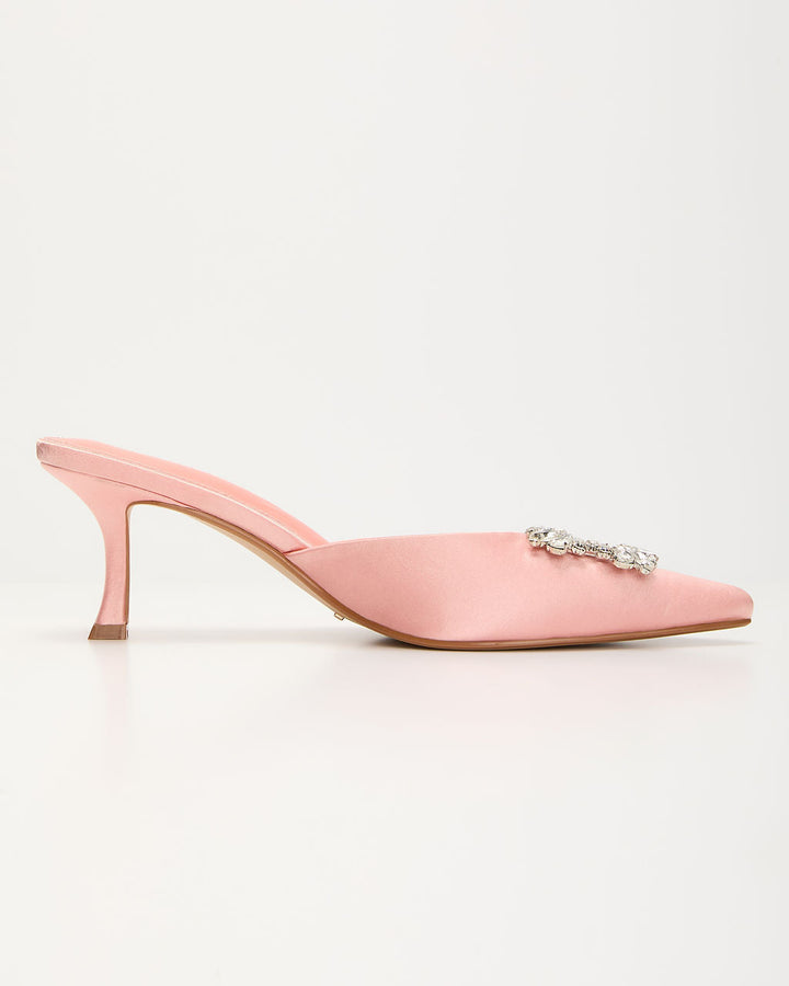 Lets Dance Rhinestone Buckle Mule