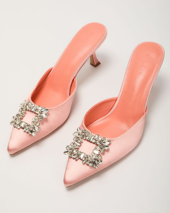 Lets Dance Rhinestone Buckle Mule