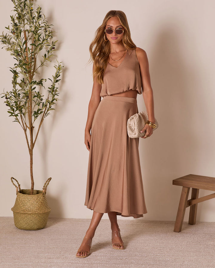 Taylie Crop Top Brown