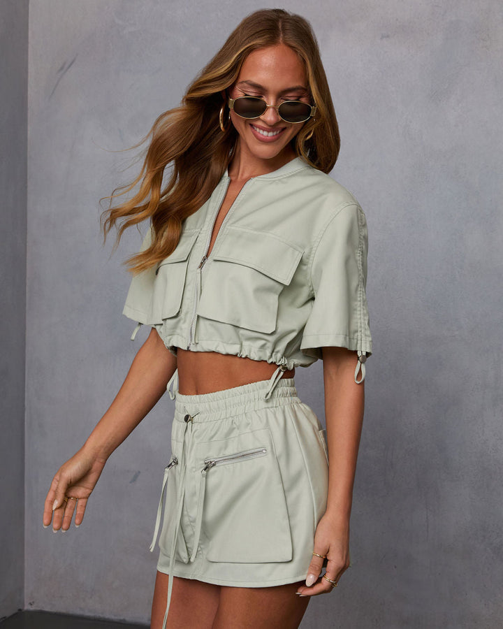 Minimal Muse Cargo Pull Cord Jacket