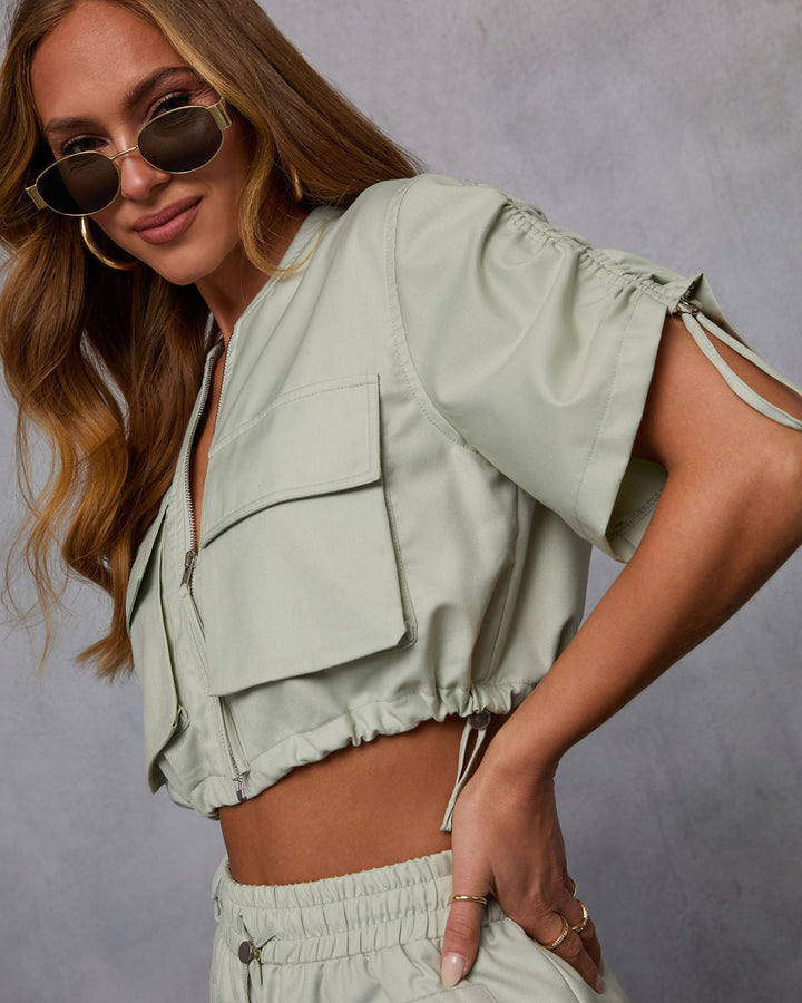 Minimal Muse Cargo Pull Cord Jacket