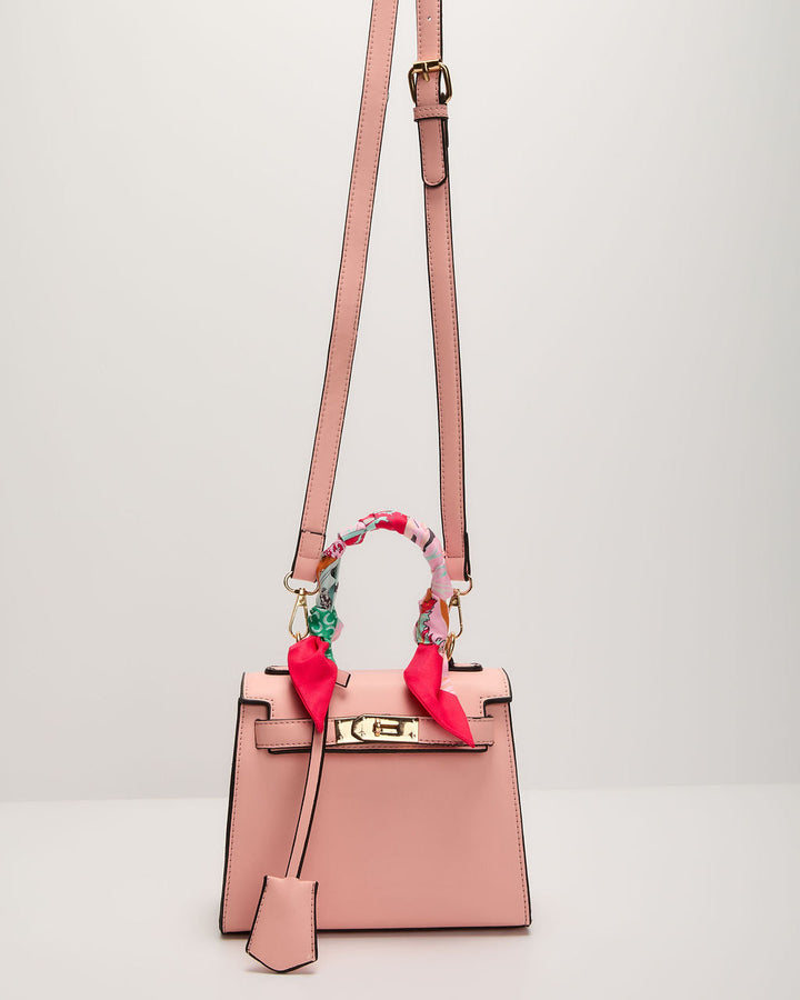 Tracey Structured Scarf Top Handle Bag