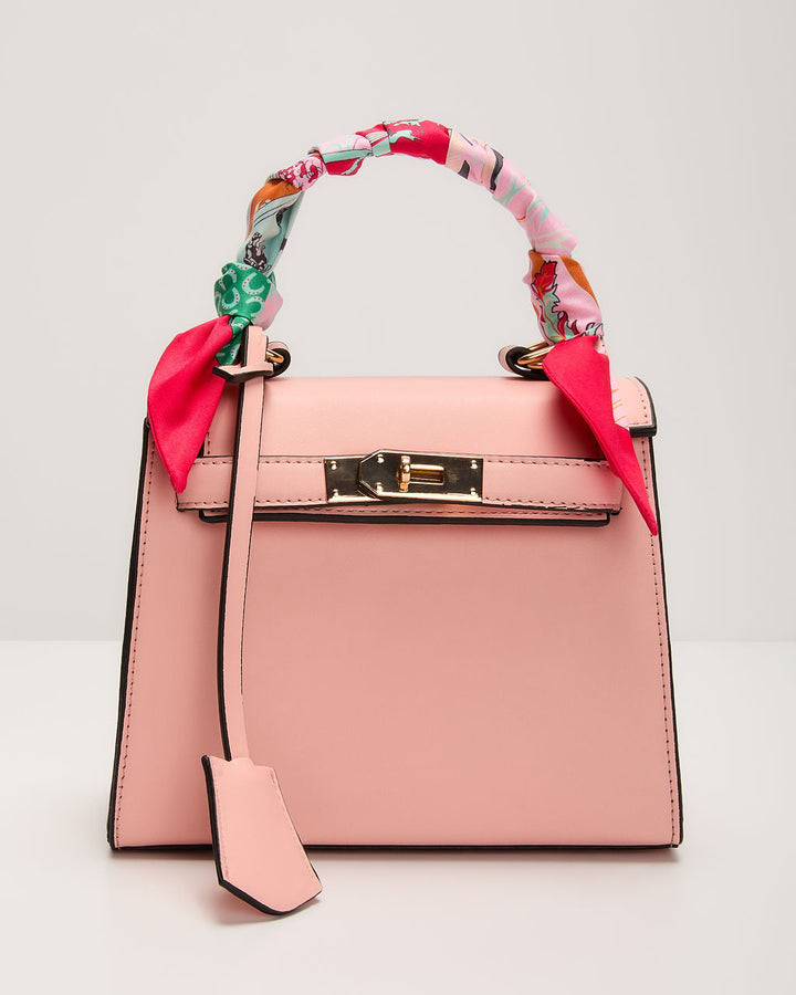 Tracey Structured Scarf Top Handle Bag