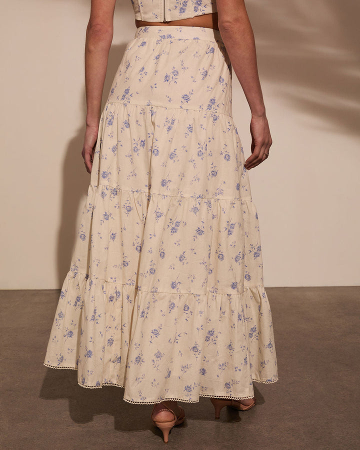 Garden Gate Floral Maxi Skirt