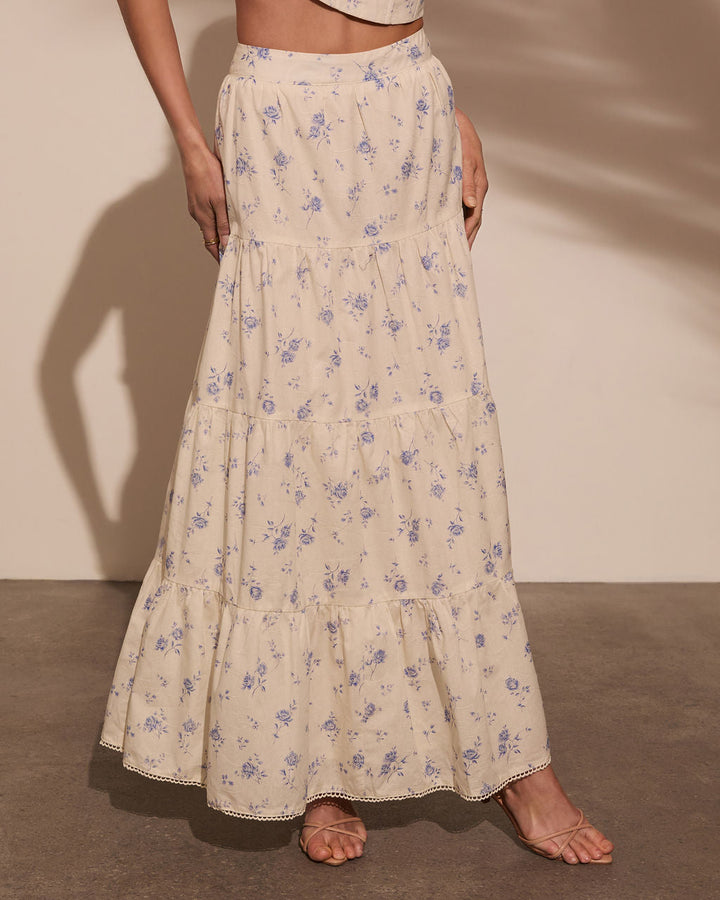Garden Gate Floral Maxi Skirt