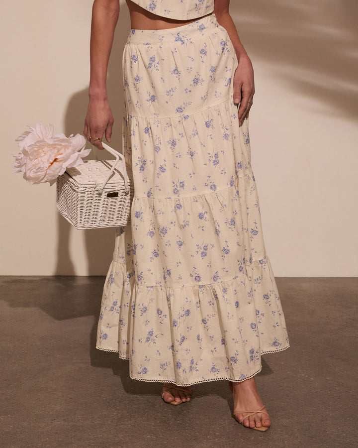 Garden Gate Floral Maxi Skirt