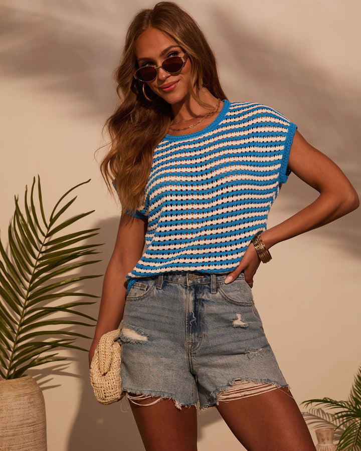 Lillah Striped Knit Top