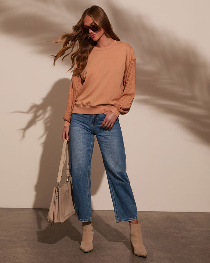 Annalisse Stretch Mid Rise Barrel Jeans