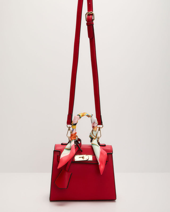 Tracey Structured Scarf Top Handle Bag