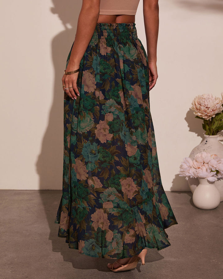 Levvie Front Tie Maxi Skirt