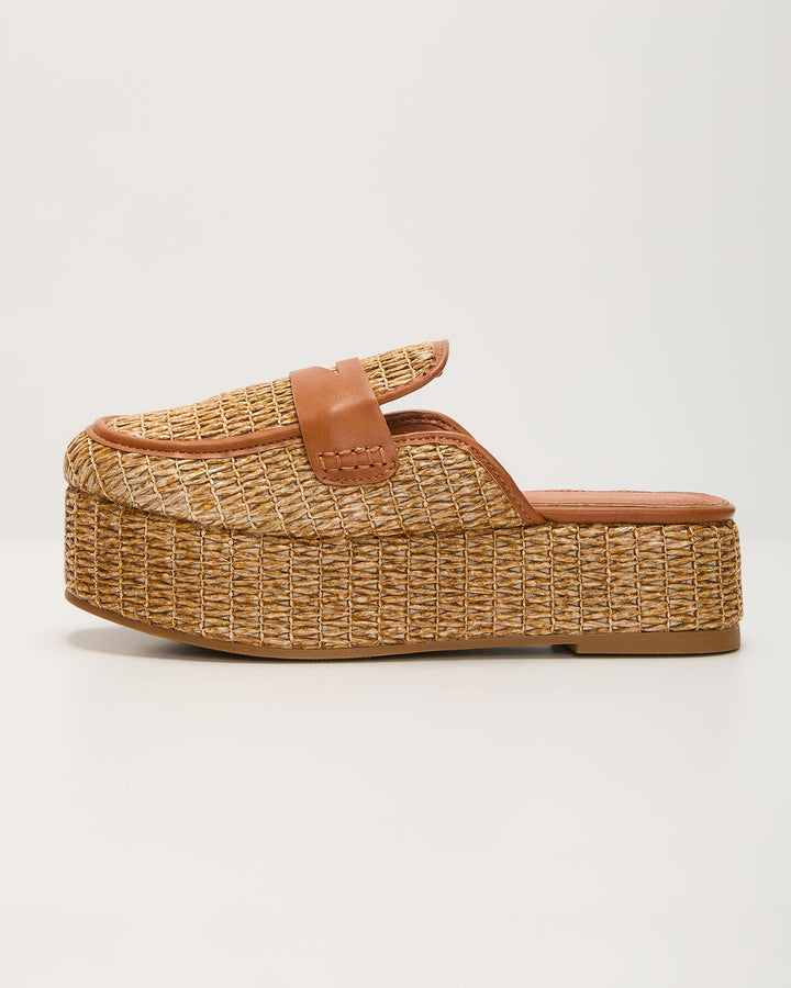 Zariah Straw Platform Loafers