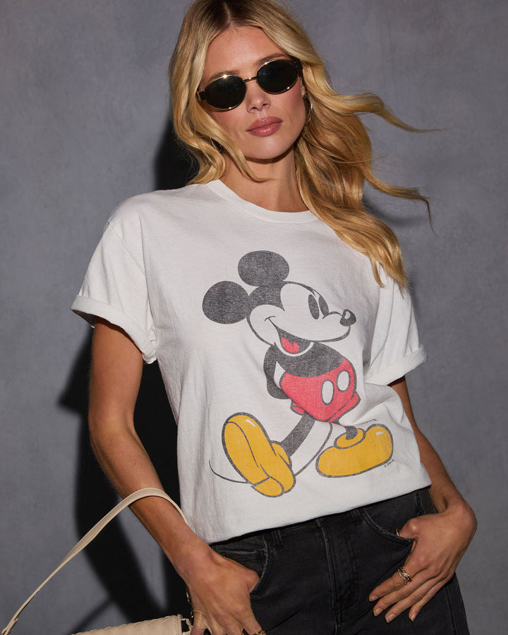 Mickey Mouse Short Sleeve Graphic Tee White