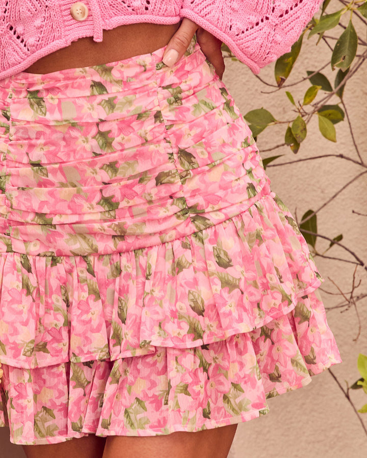 Radiant Day Tiered Mini Skirt