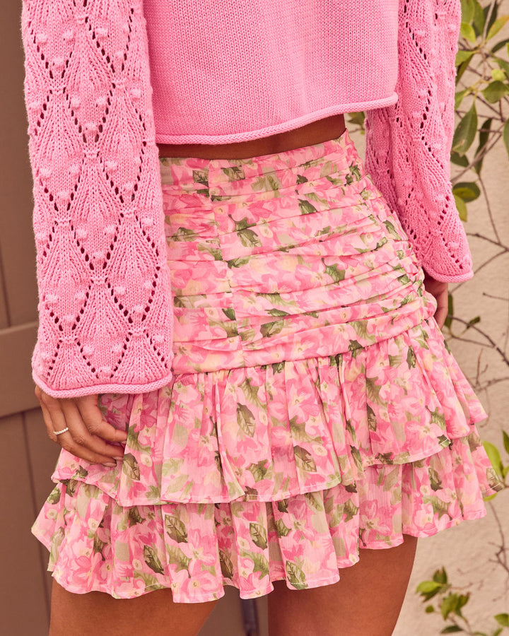 Radiant Day Tiered Mini Skirt